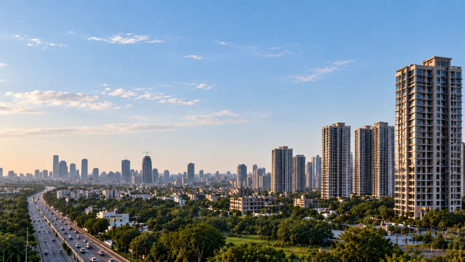 Luxury real estate skyline